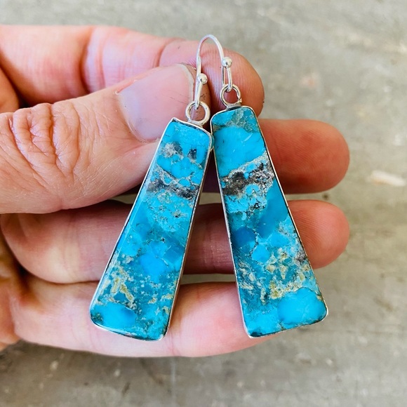 Native American Jewelry - SOLD ♥️ Native American ♥️ Veronica Tortalita Sterling & Turquoise Earrings
